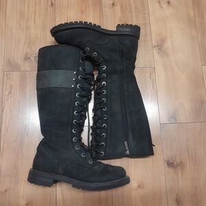 Harley-Davidson Women's Lornell 14-Inch Black Motorcycle Boots D84685 Size 6.5